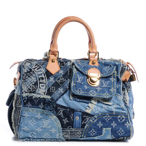 louis vuitton bags denim blue|Louis Vuitton denim speedy bag.